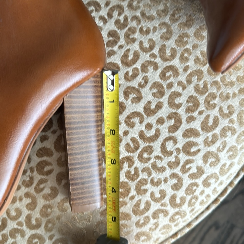 Like new cognac faux leather chunky heel point toe Shoe Republic LA ankle boot - Picture 7 of 7